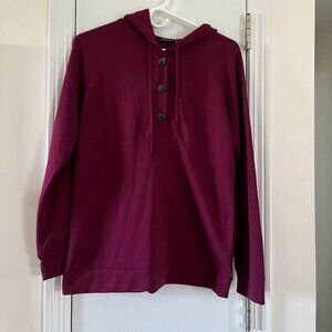 Staccato Burgundy Henley Hoodie